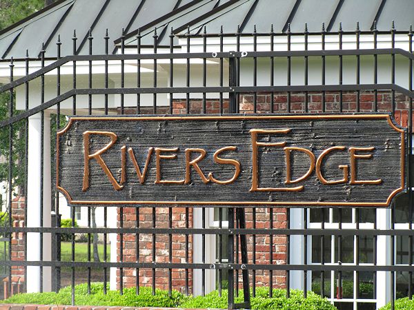 Entrance to Rivers Edge Golf Course Community in Shallotte, NC